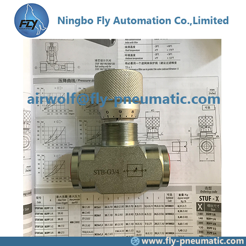 STB series G1/4 G3/8 G1/2 G3/4 G1 Bi-Directional flow restrictor hydraulic valve Carbon steel flow control valve for hydraulic